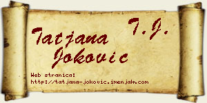 Tatjana Joković vizit kartica